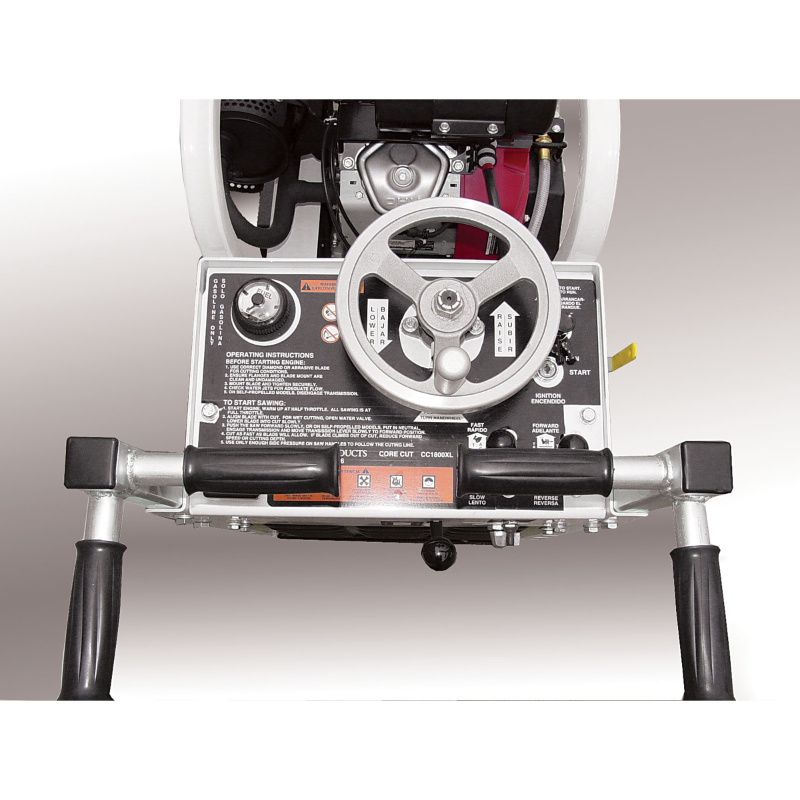 Core_Cut_CC1800XL_Medium_Walk_Behind_Saw_Steering_Wheel_Close_up_View