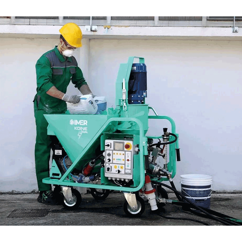 IMER_USA_Koine_Dual_Mixing_Pump_Job_Site_View