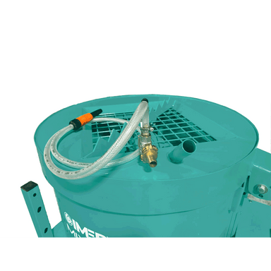 IMER_USA_Mix_200_FP_Vertical_Shaft_Mixer_Hose_and_Drum_Barrel_Close_up_View