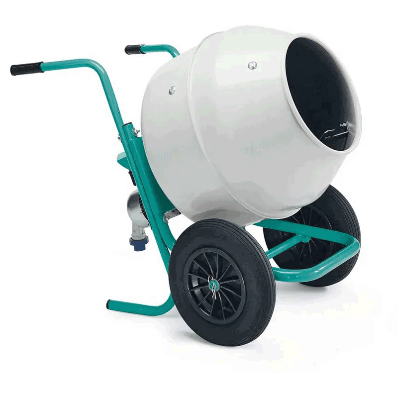 IMER_USA_Wheelman_II_Wheelbarrow_Style_Mixer_in_White_Side_View