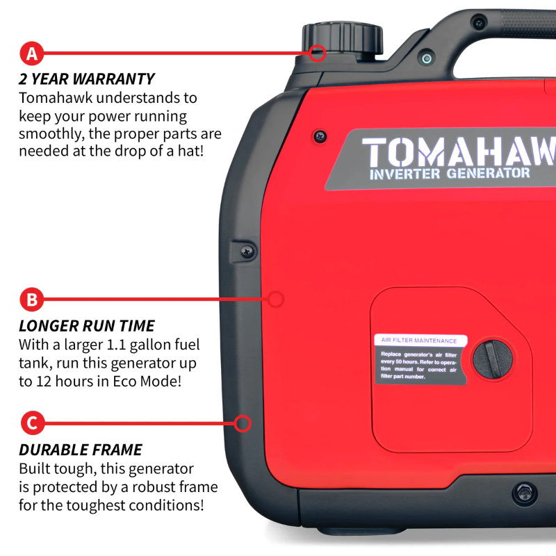 Tomahawk_Power_TG3000i_Gas_Powered_2000_Watt_Inverter_Generator_Info