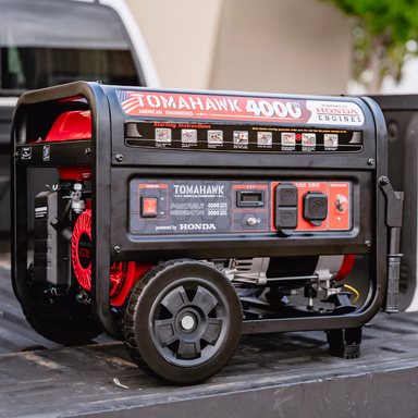 Tomahawk_Power_TG4000H_Gas_Powered_4000_Watt_Generator_on_Truck_Bed