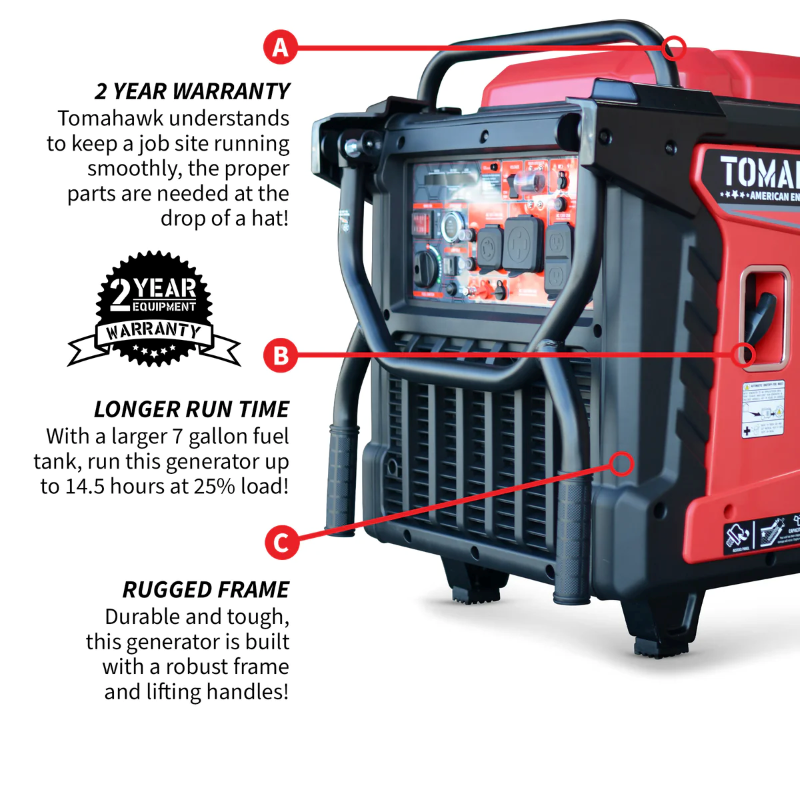 Tomahawk_Power_TG9000i_Gas_Powered_10500_Watt_Inverter_Generator_Features