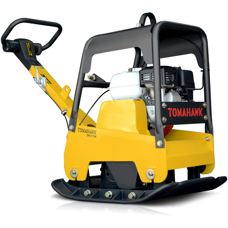 Tomahawk_Power_TPC170H_Reversible_Plate_Compactor_with_6.5_HP_Honda_Engine_Close_up_View