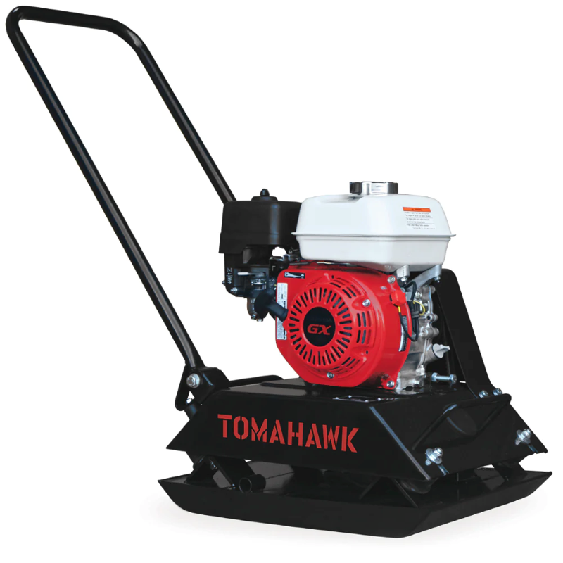 Tomahawk_Power_TPC80H_Plate_Compactor_with_5.5_HP_Honda_Engine_Close_up_View
