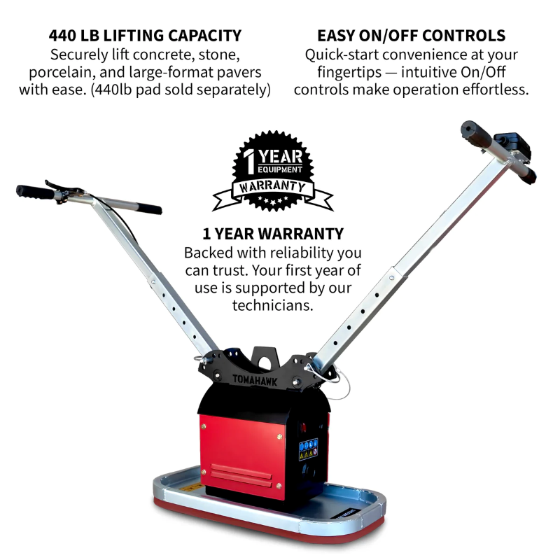 Tomahawk_Power_TVL440_Electric_Paver_Slab_Vacuum_Lifter_Capacity_Features